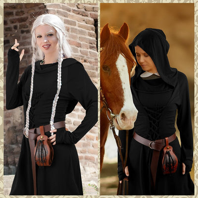 Medieval Fantasy Hooded Dress