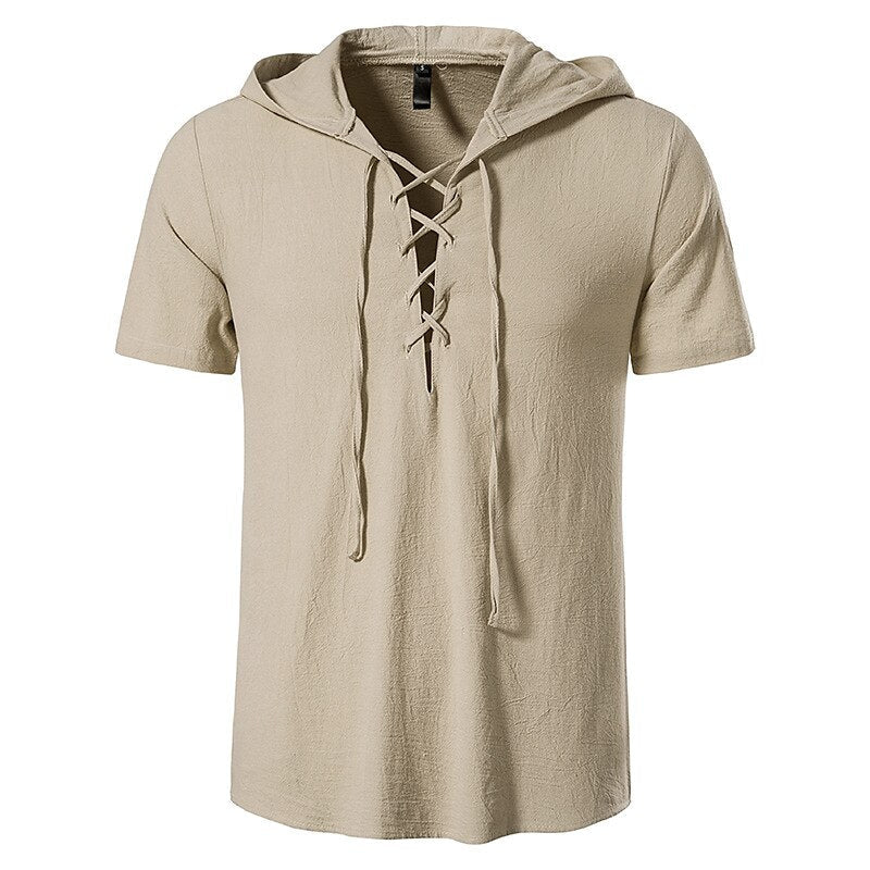 Pirate Style Short Sleeve Hooded Shirts