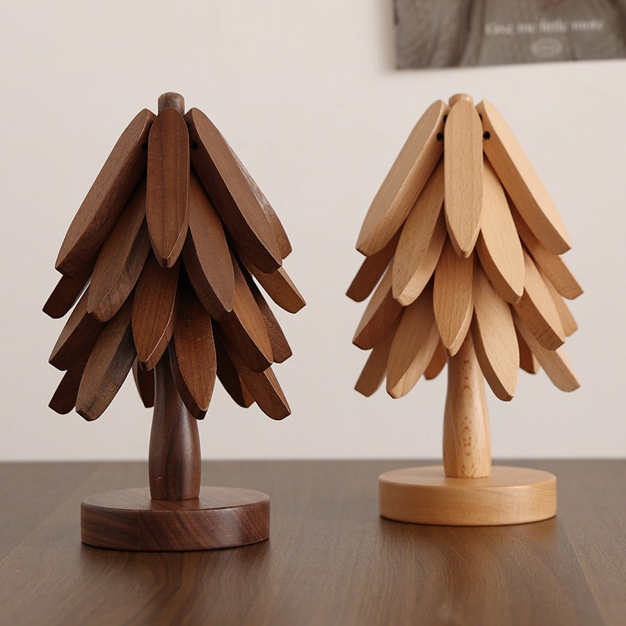 Klinks | Stilvolles Buchenholz-Untersetzer-Set für festliche Tische