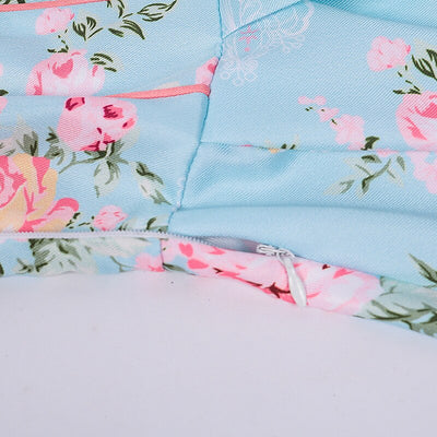 Oktoberfest Pink Floral Dirndl Dress with Apron and Blouse