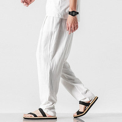 Viking Era Drawstring Design Linen Pants