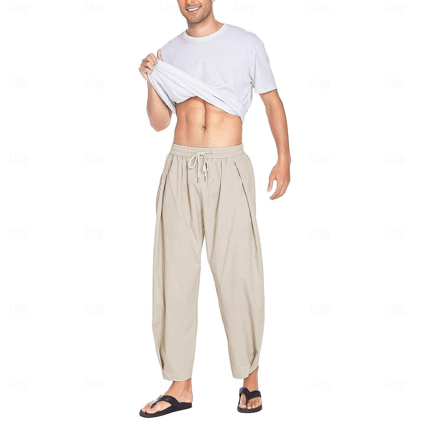 Early Medieval Style Cotton Linen Summer Pants