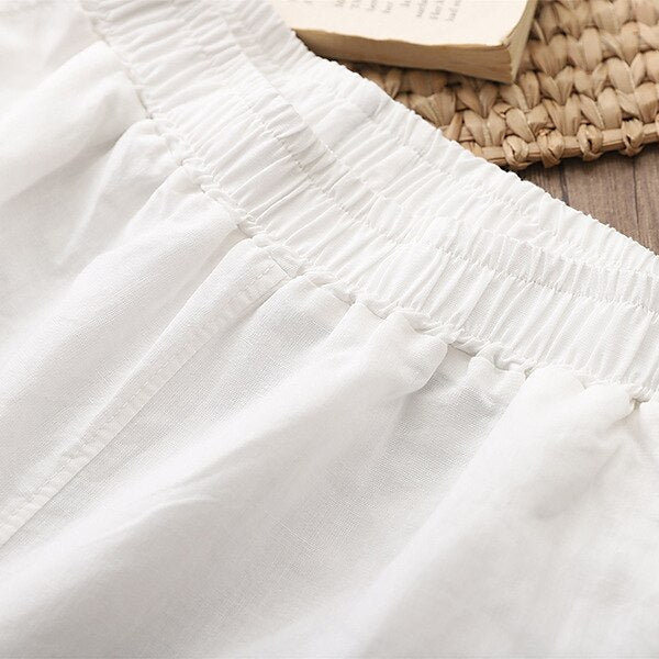 Classic Loose Fit Cotton Linen Blend Pants