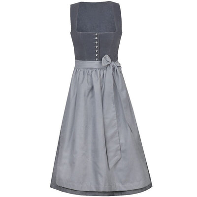 Oktoberfest Women's Grey Dirndl Dress with Apron