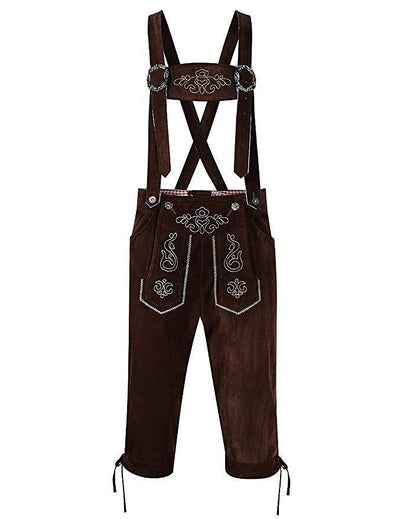Men's Oktoberfest Embroidered Lederhosen Shorts