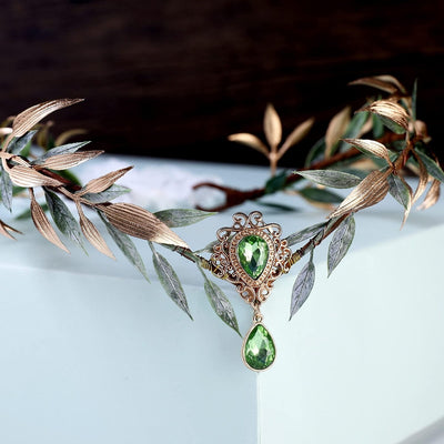 Fairy Leaf Rhinestone Princess Headpiece