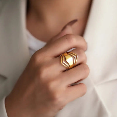 Editha – Geometrischer Statement-Ring