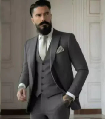 Herren Slim Fit Hochzeitsgastanzug | 3-Teilig
