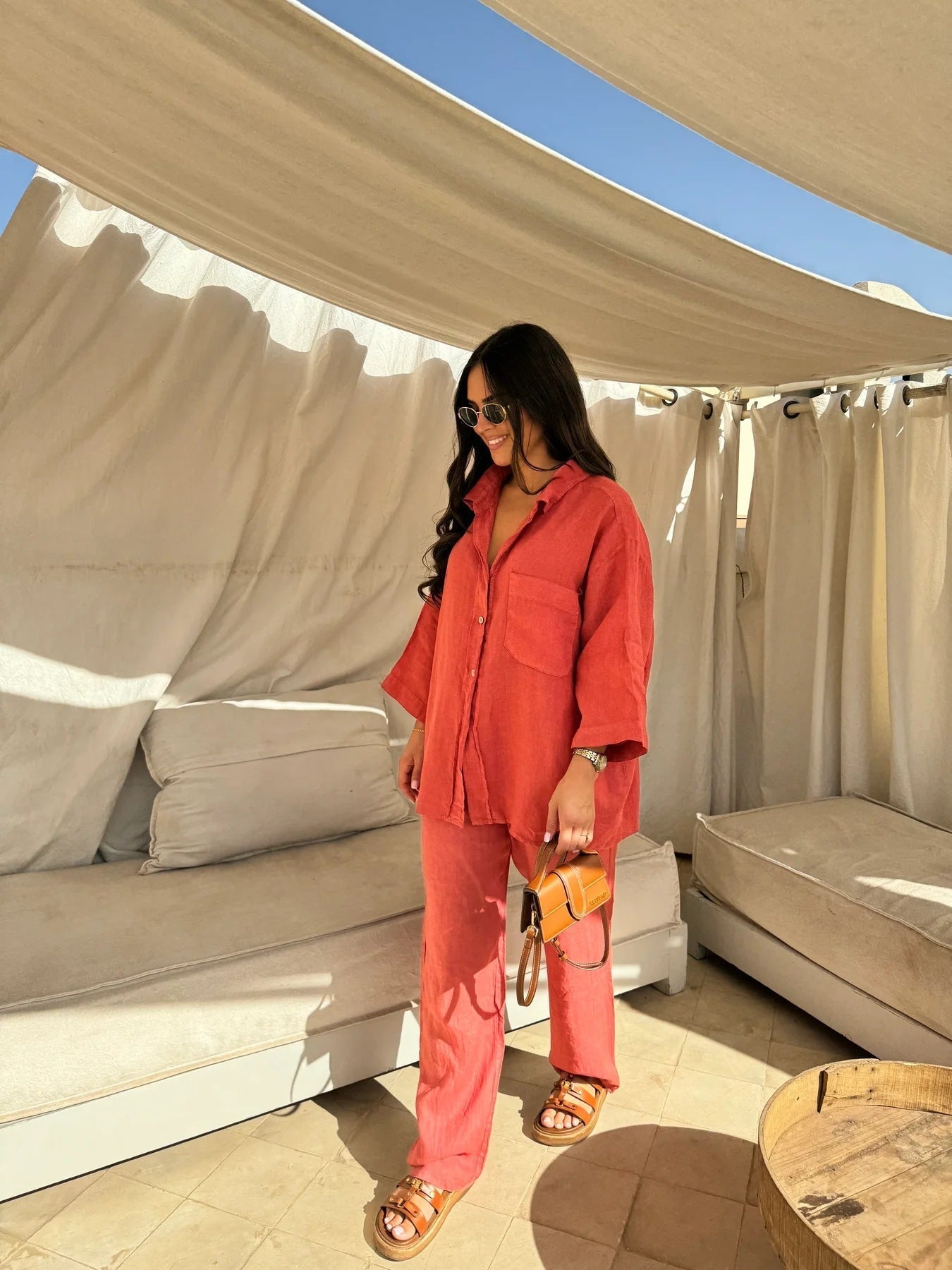 Heidi-Mode | Lässig Lockere Schicke Set - Bluse+Hose