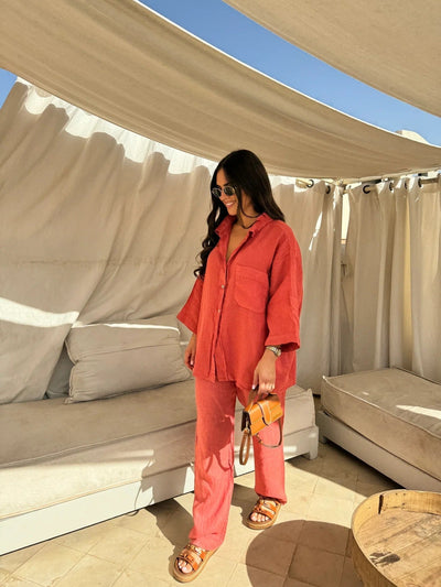 Heidi-Mode | Lässig Lockere Schicke Set - Bluse+Hose