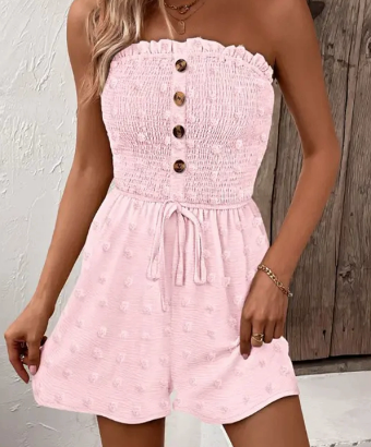 Mia Textured Romper | Sommerlicher, stilvoller Off-Shoulder-Jumpsuit