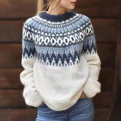 Heidi-Mode | Vintage Gestrickter Warmer Pullover