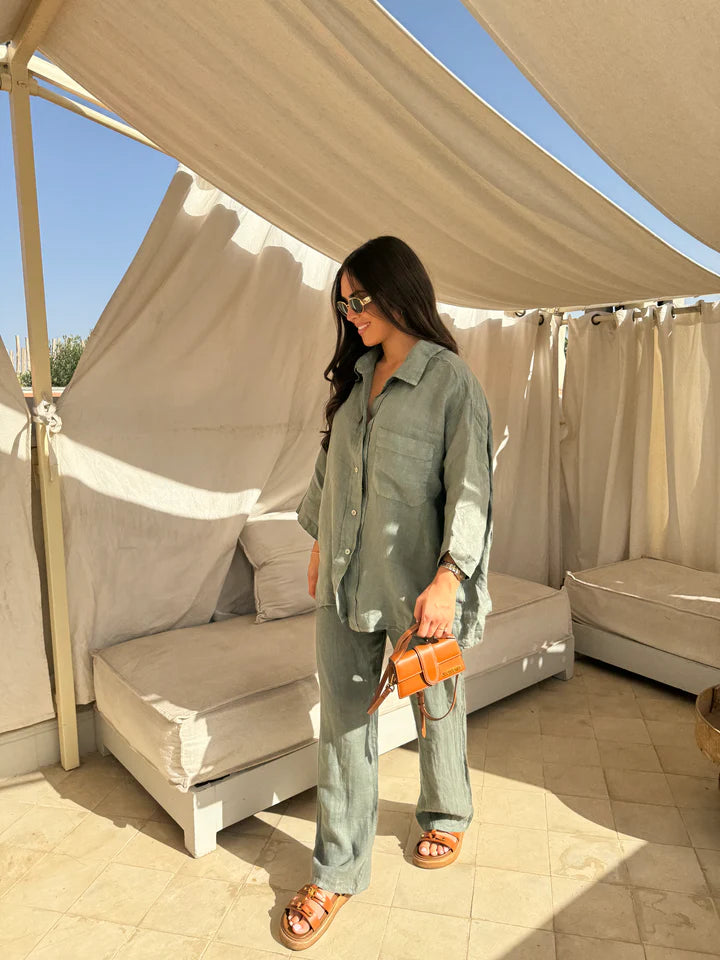 Heidi-Mode | Lässig Lockere Schicke Set - Bluse+Hose