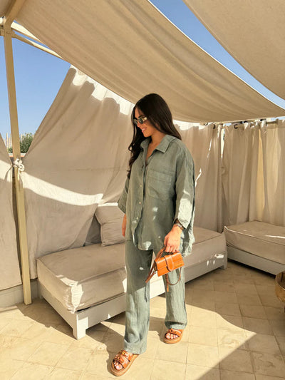 Heidi-Mode | Lässig Lockere Schicke Set - Bluse+Hose