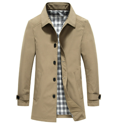 Trenchcoat für Herren | Wasserdichte lange Übergangsjacke