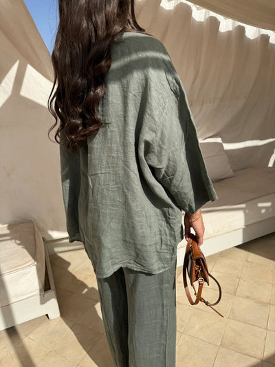 Heidi-Mode | Lässig Lockere Schicke Set - Bluse+Hose