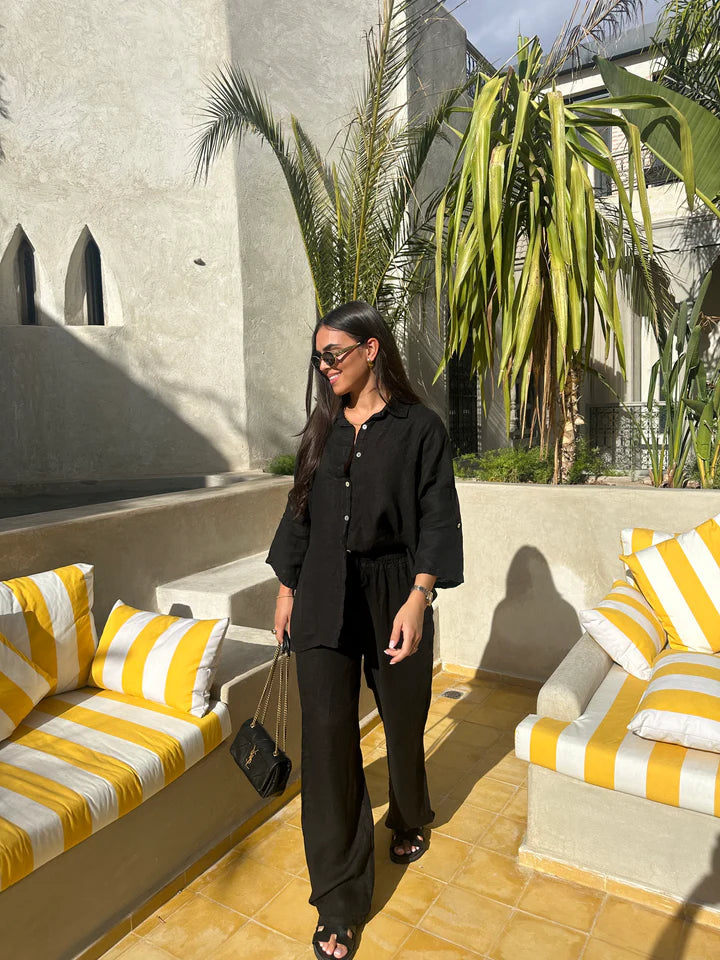 Heidi-Mode | Lässig Lockere Schicke Set - Bluse+Hose