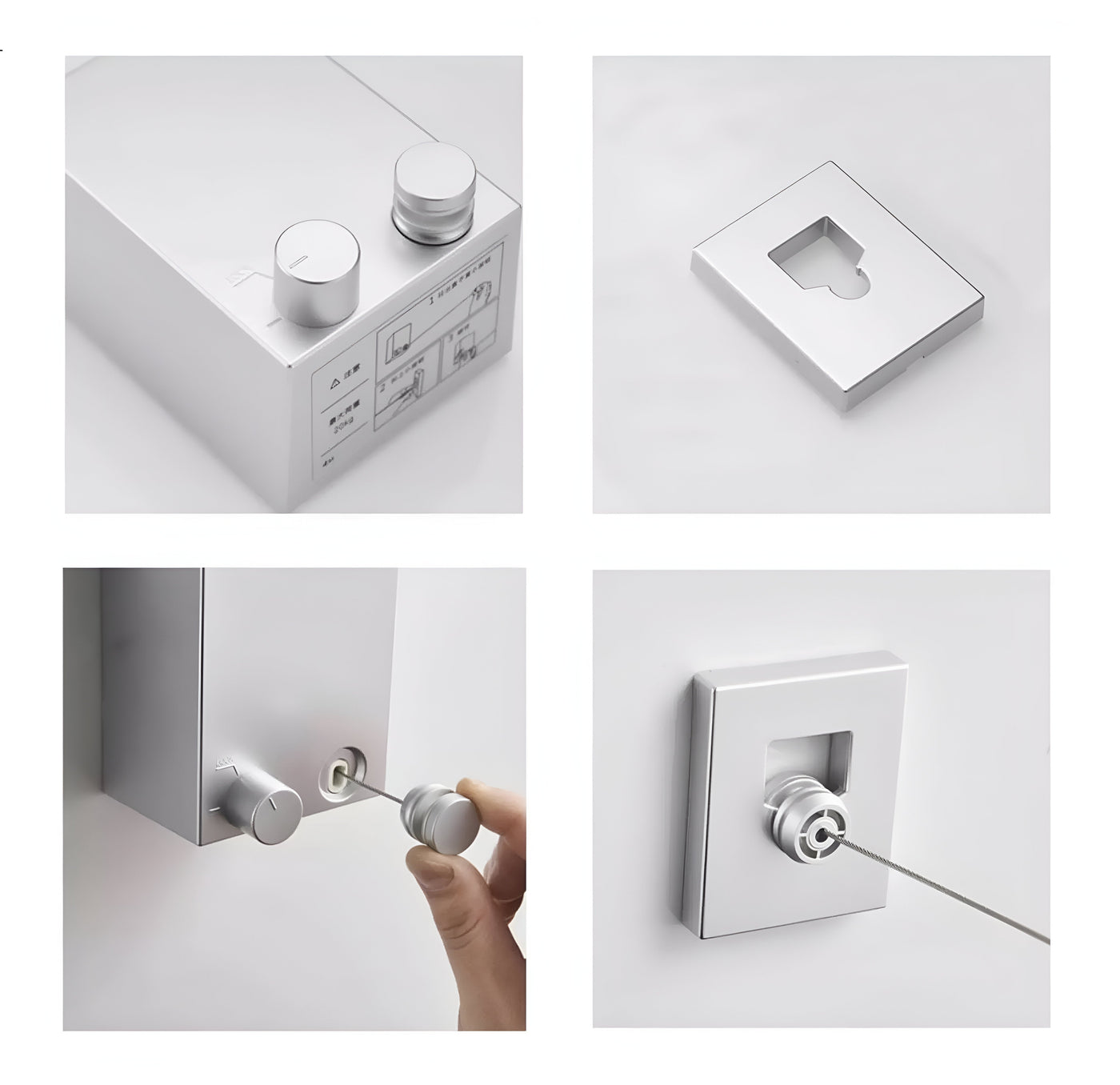 BreezeHold - Wäschetrockner Seil Wandhalterung