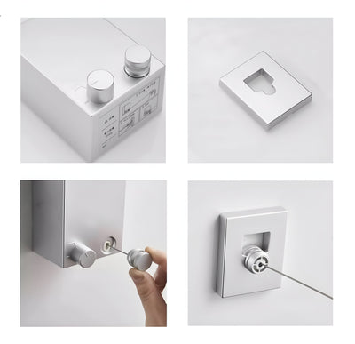 BreezeHold - Wäschetrockner Seil Wandhalterung