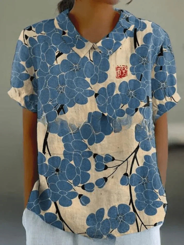 Inga - Bluse Mit Blumendruck