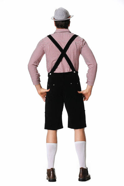 Oktoberfest Men’s Costume Set with Shirt, Suspenders and Hat