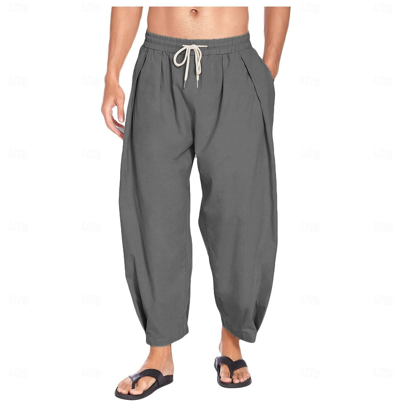 Early Medieval Style Cotton Linen Summer Pants