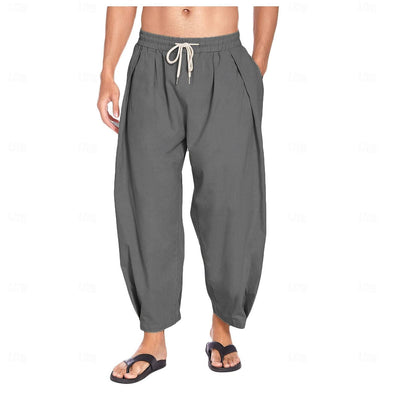 Early Medieval Style Cotton Linen Summer Pants