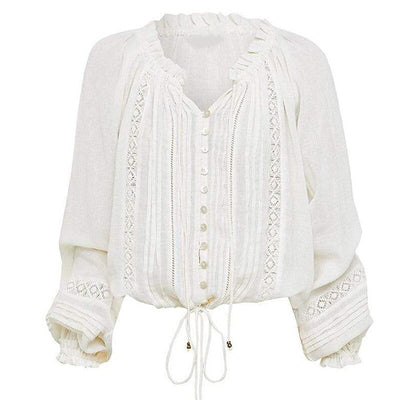 Classic Pleated Bohemian Blouse