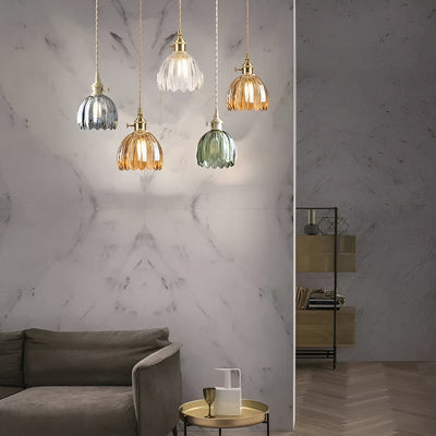 Hängeleuchte mit Blumenglas – Japanisches Design für gemütliche Räume