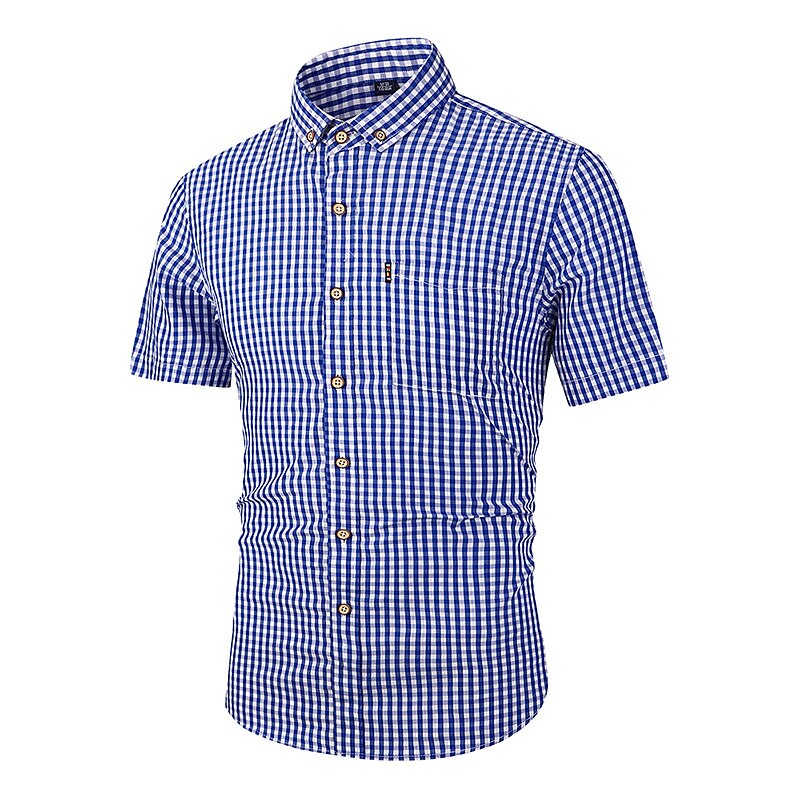 Men's Oktoberfest Gingham Short Sleeve Shirt
