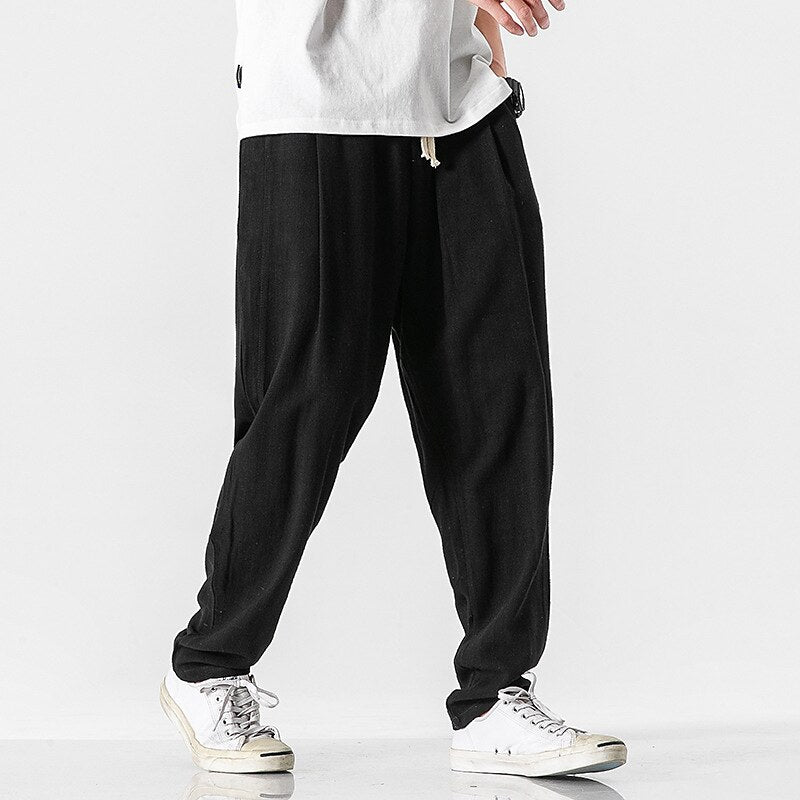 Viking Era Drawstring Design Linen Pants