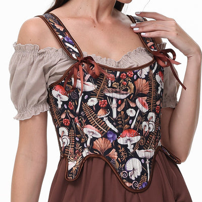 Renaissance Tie-Shoulder Corset U-Back