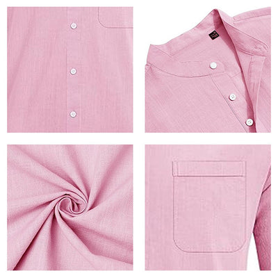 Men's Oktoberfest Solid Band Collar Shirt