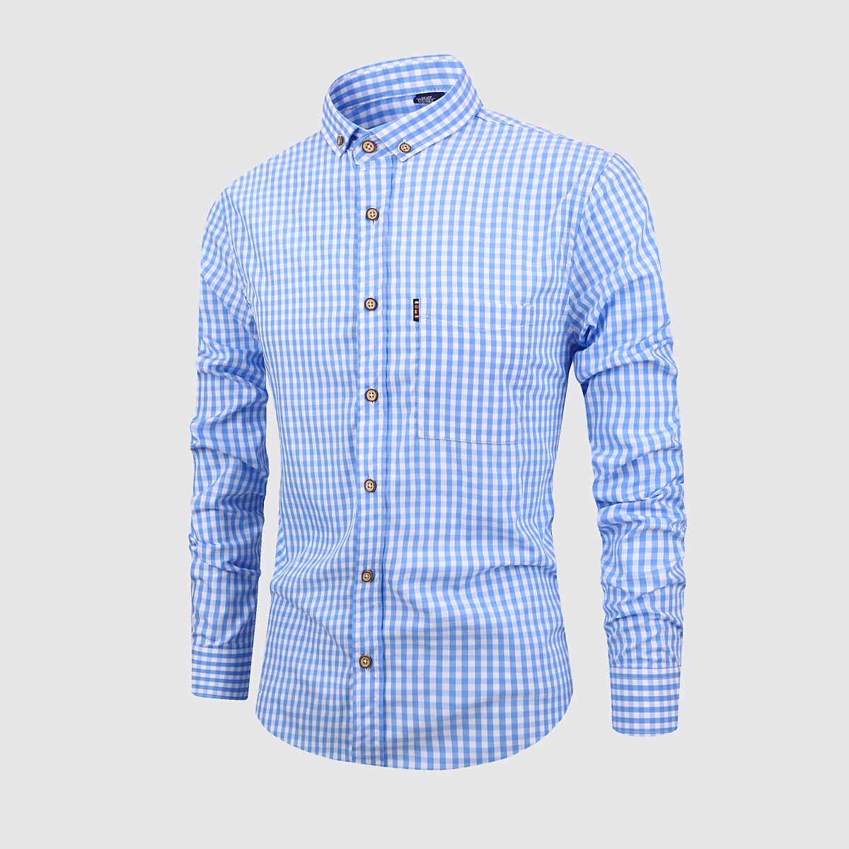 Men's Oktoberfest Gingham Long Sleeve Shirt
