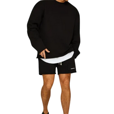 LESZE - STILVOLLE LANGARM PULLOVERHEMDEN MIT KURZE HOSE