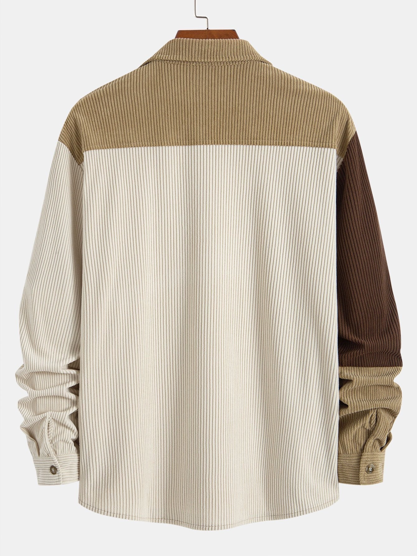 Dermot – Set Aus Cord Patchwork Hemd Mit Kapuze Und Hose