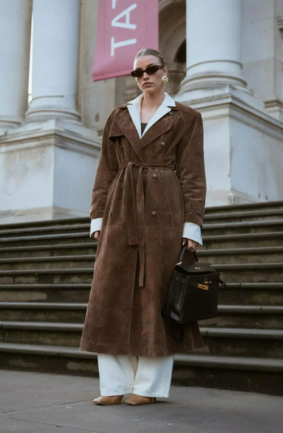 Anechcka | Trenchcoat aus Wildleder