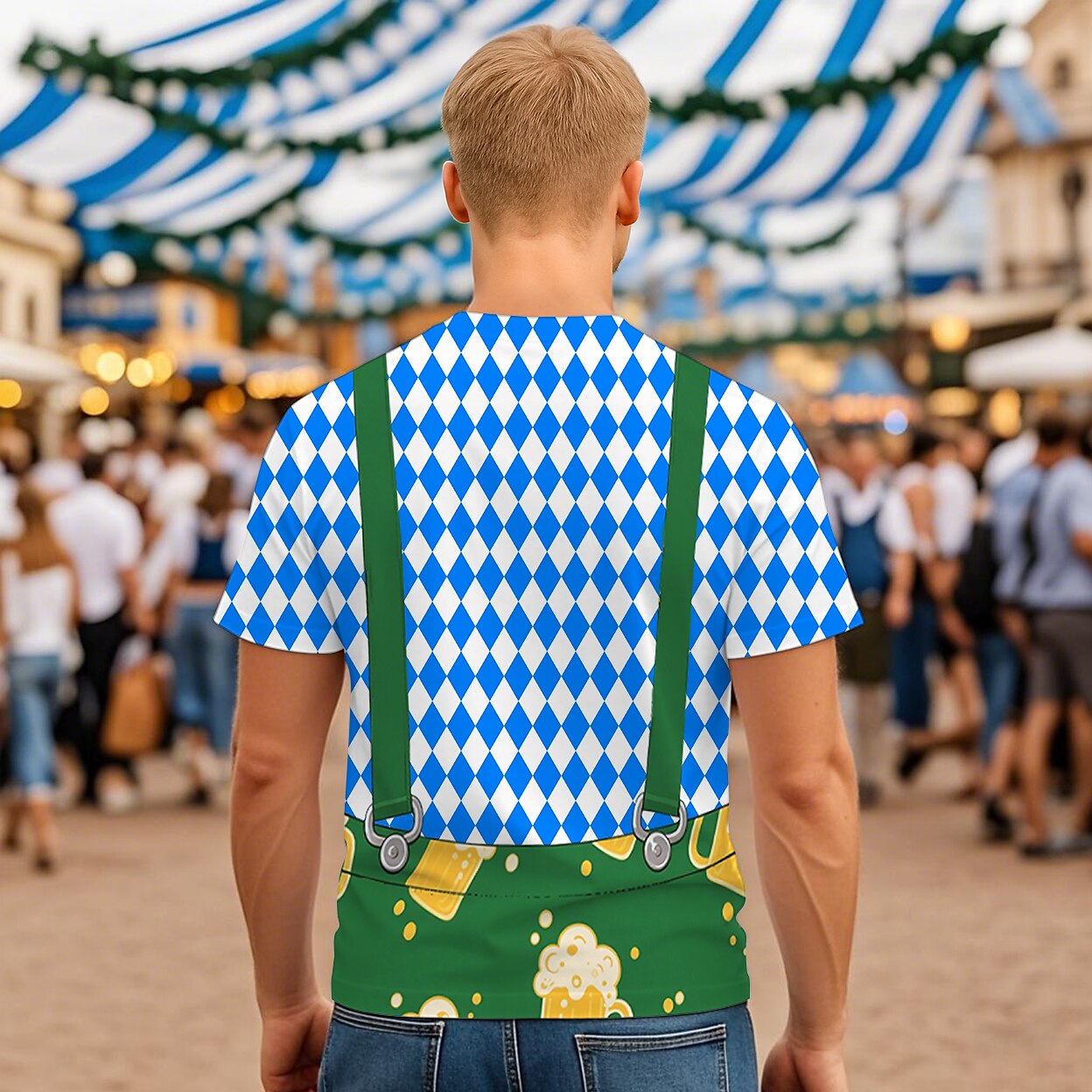 Men's Oktoberfest Lederhosen Graphic T-shirt