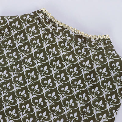 Oktoberfest Green Embroidered Dirndl Dress with Apron