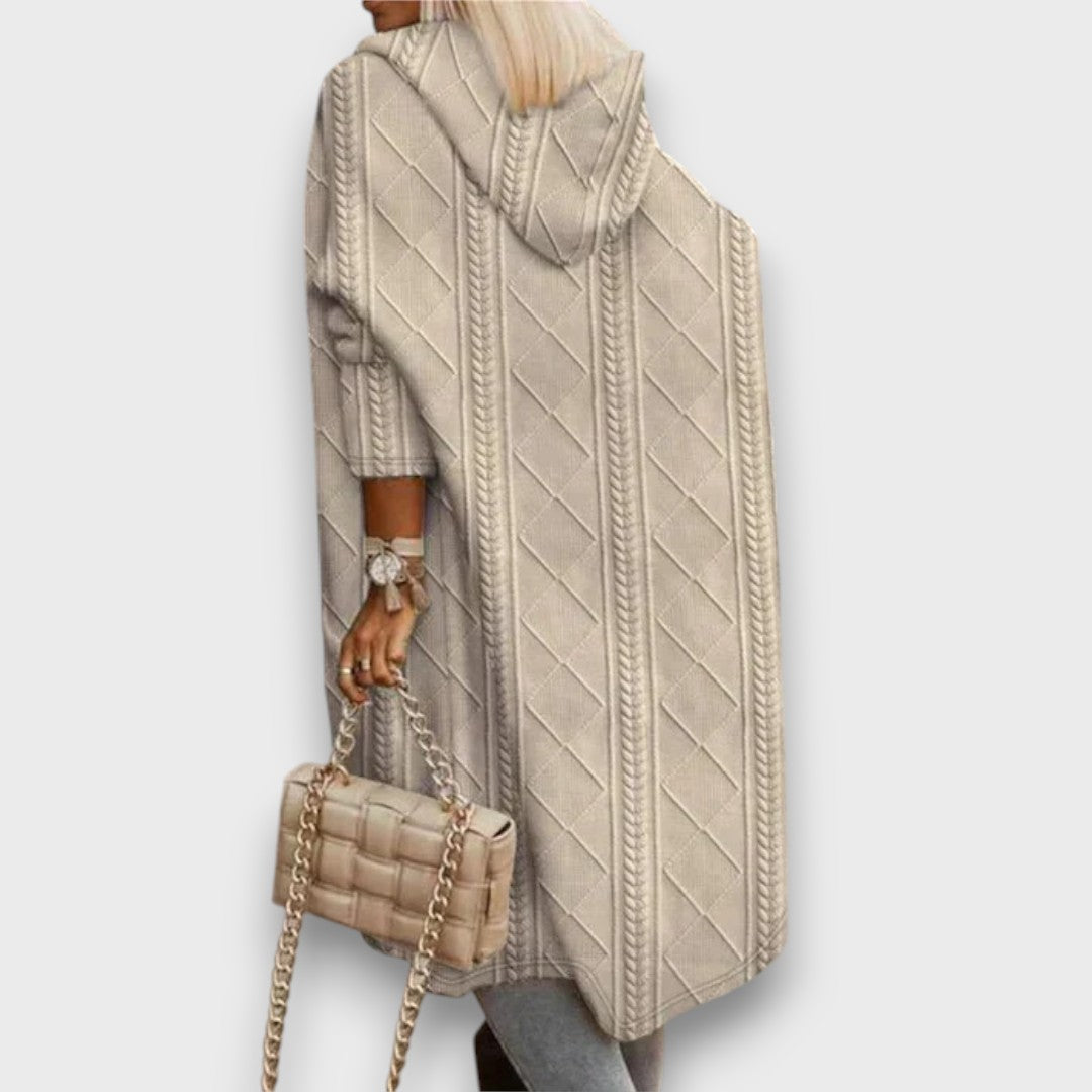 Jovina – Langer Cardigan mit Kapuze