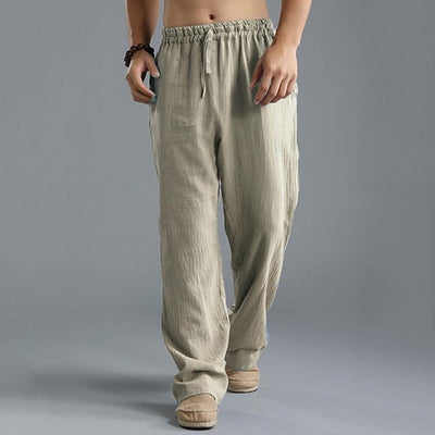Classic Medieval Straight Leg Cotton Linen Trouser