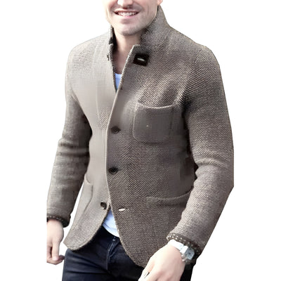 Herren Stehkragen Einreihiger Blazer