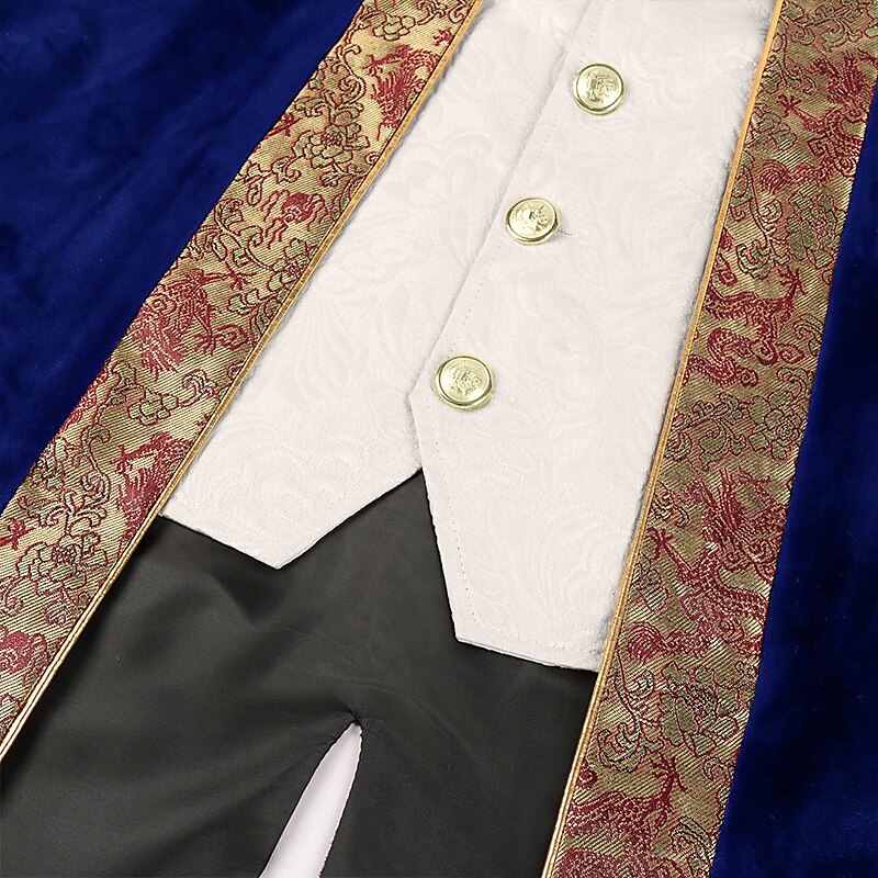 Men's Punk & Gothic Embroidered Tailcoat