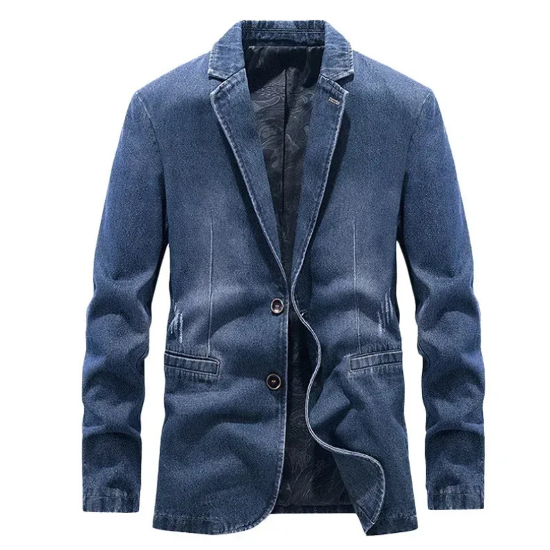 Klassische Jeansblazerjacke für Herren | Warme