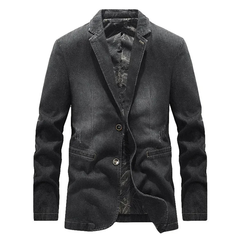 Klassische Jeansblazerjacke für Herren | Warme