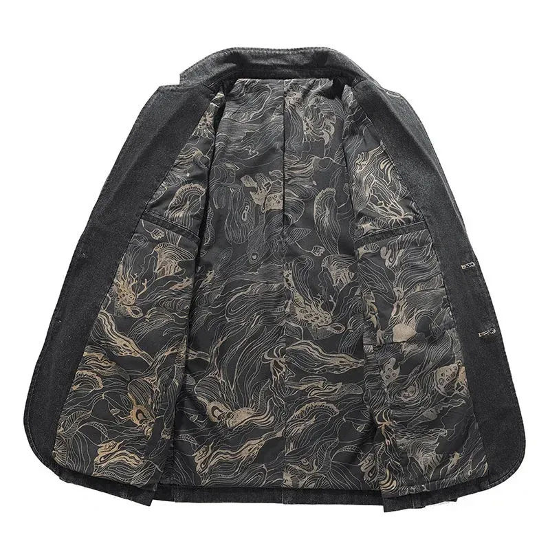 Klassische Jeansblazerjacke für Herren | Warme