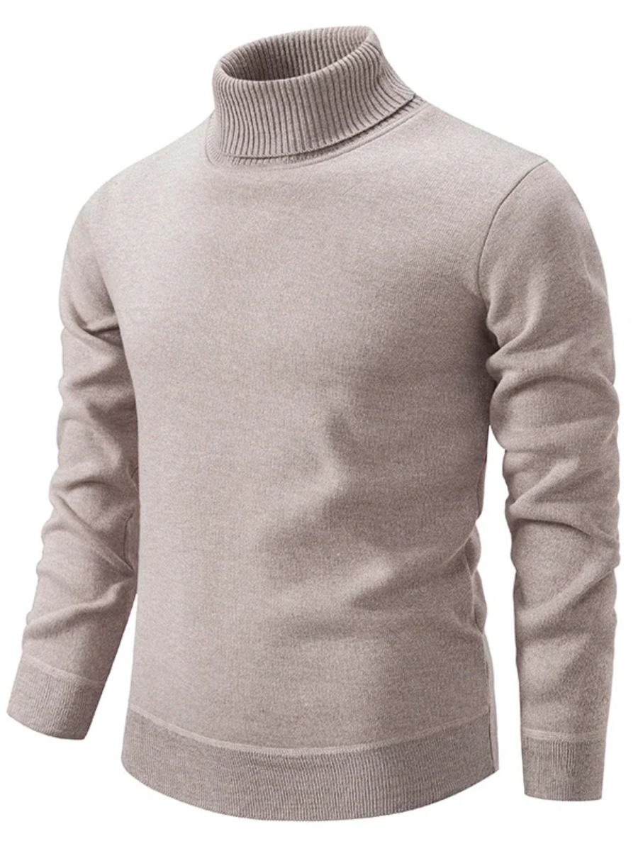 Klassischer warmer Herrenpullover | Rollkragen