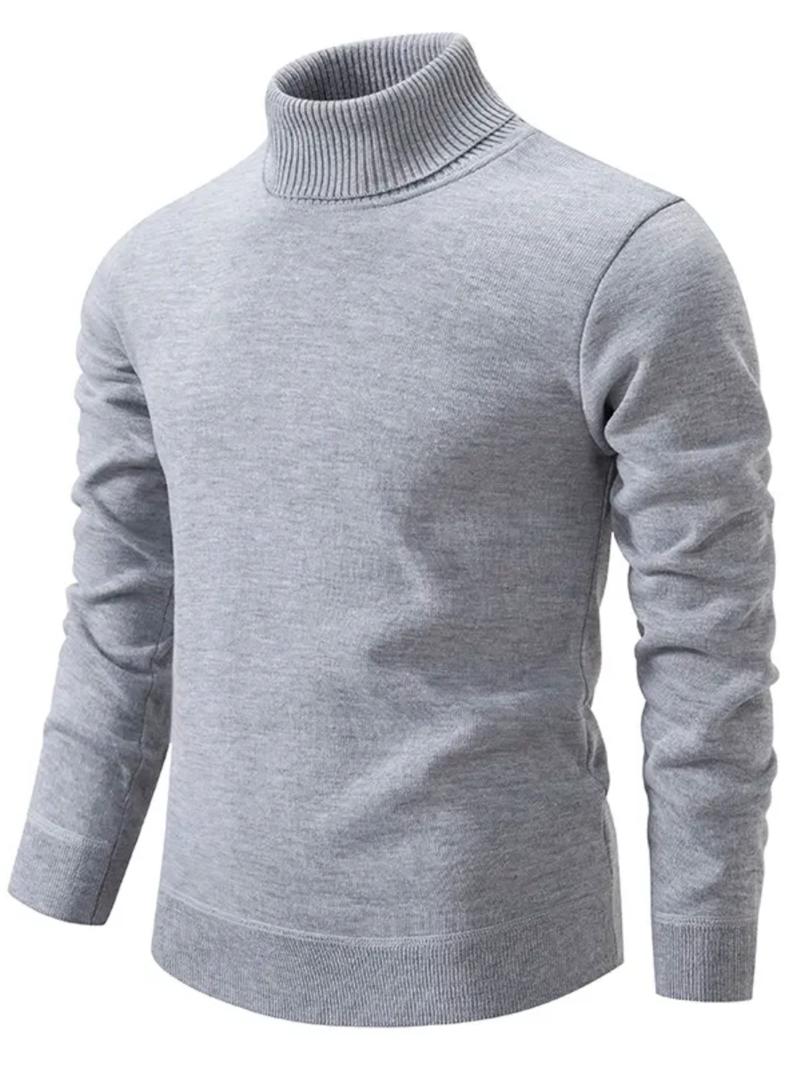Klassischer warmer Herrenpullover | Rollkragen