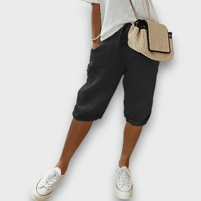 Maren – Luftige Sommer-Bermudas mit Leinenanteil