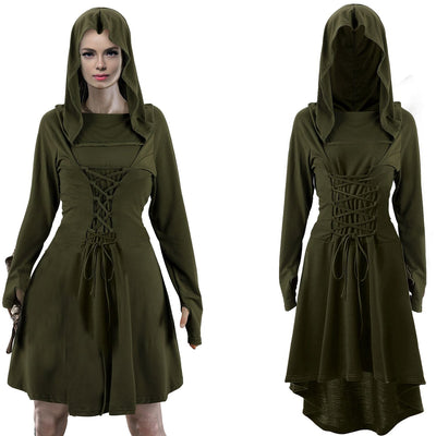 Medieval Fantasy Hooded Dress